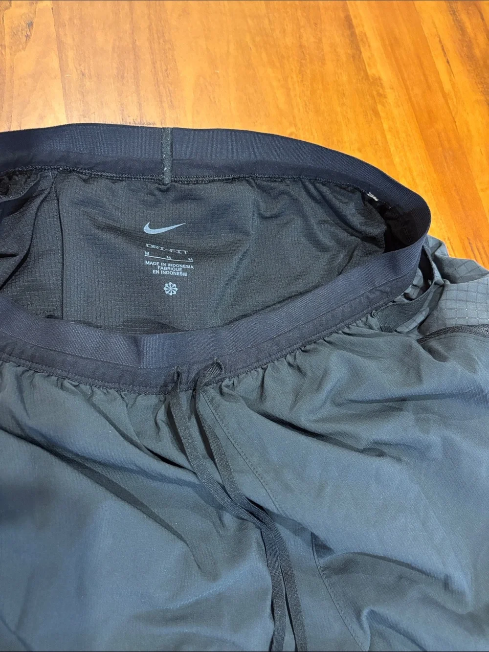 Nike Trail Men's Black and Gray Camo Running Shorts